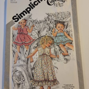 Vintage Simplicity 9940; ©1981; Cinderella - Toddlers&#39; Sundress in Two Lengths and Self-Lined Jacket Toddler size 3