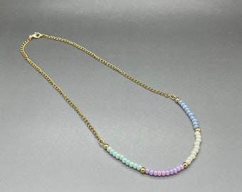 Cayman Seed Bead Necklace • 4mm Multi Color Bead Necklace • Summer Necklace • Cayman Necklace • Beach Necklace • Beach Vibe • Made to Order