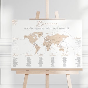 Manifesto di benvenuto per matrimonio "Viaggio" | Pianta dei posti a sedere per il viaggio | Poster o cartello di benvenuto per i viaggiatori