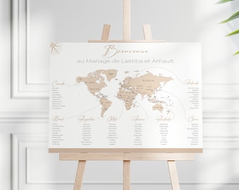 Wedding Welcome Poster "Travel" | Travel Seating Chart | Travel Welcome Poster or Sign