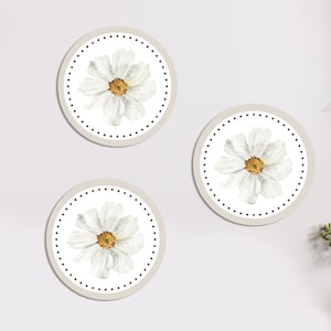 Sticker "Marguerite" - Etiquette autocollante champêtre chic illustrée d'une Marguerite | Rond, enveloppe, déco, cadeau ou scrapbooking