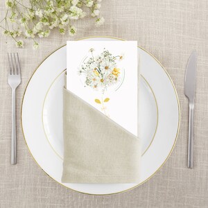 Menu Mariage Champêtre Chic "Bouquet de Marguerites" | Mariage, anniversaire de mariage