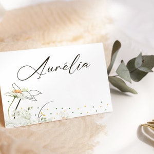 Segnaposto per Matrimonio Country illustrato con un intramontabile “Bouquet di Margherite” | Matrimonio, anniversario di matrimonio
