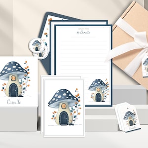 Juego de papel de escritura de hongos de hadas | Kit o set de papelería personalizado | Regalo original | Mágico, mágico Box Art.