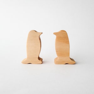 Wooden Penguins | Waldorf Toys, Handmade, Organic Toddler Toys, Artic Animals, Imaginative Toys, Penguin, Wood Toys, Wooden Toddler Toys