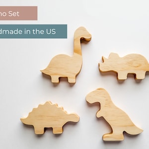 Wooden Dinosaurs | Minimal Dino Set, Jurassic Park, Toddler Toys, Toddler Gift, Montessori, Kids Toy, Eco-friendly, Boy Gift, Natural Dinos