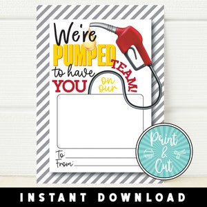 Gas Station Gift Card Holder, Printable Gift Card Holder, Gift Card ...
