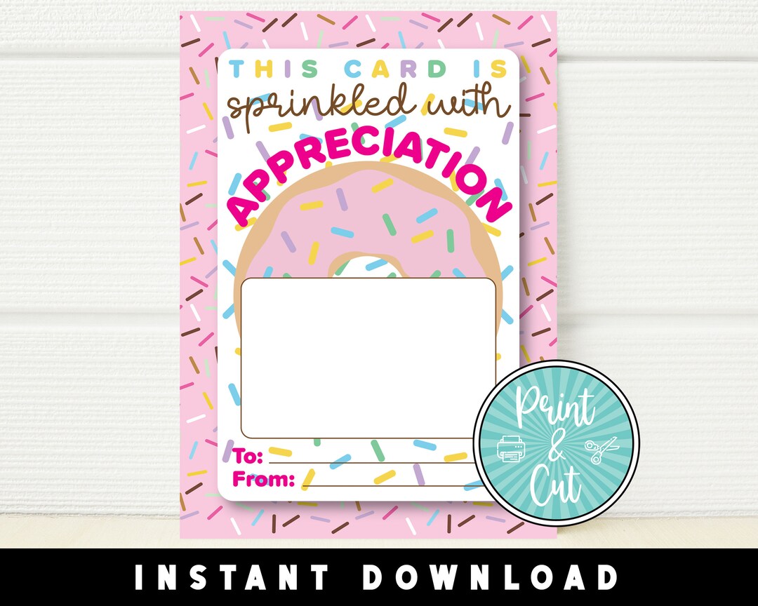 Dunkin Gift Card Holder Printable Gift Card Holder Gift Card Etsy