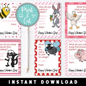Animal Jokes Valentines, Printable Valentine&#39;s Day Cards, Valentine Cards, Printable Valentines, Valentines Download, School Valentines