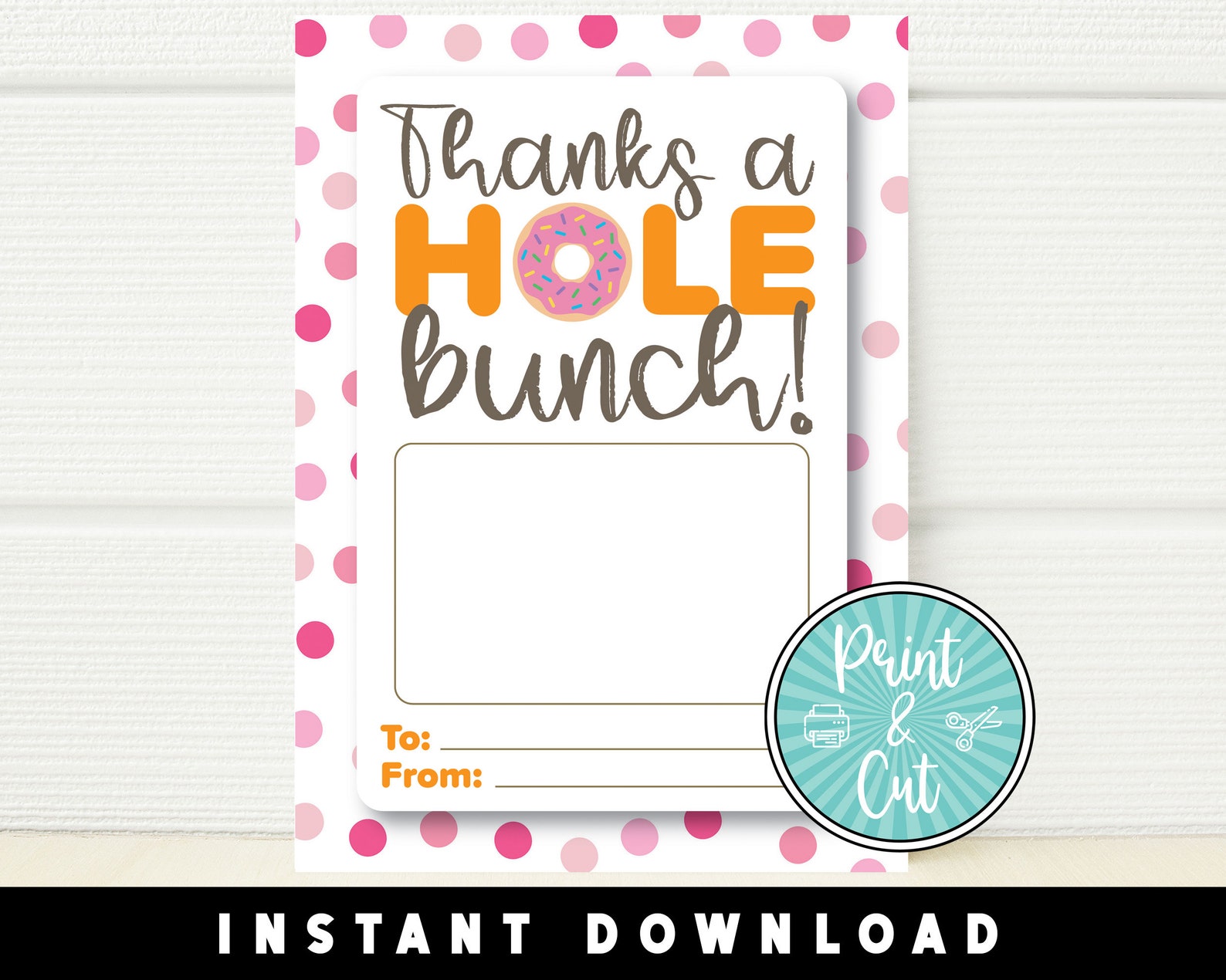 Dunkin Gift Card Holder, Printable Gift Card Holder, Gift Card Holder ...