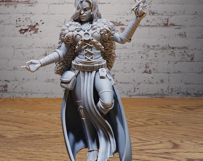 Witch of Coven Of Fire - 28mm or 32mm Scale - Epic Miniatures - Witch Forest