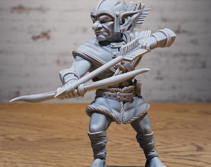 Goblin Tribe Ranger - 28/32mm Scale - Epic Miniatures - Goblin Camp - Dungeons and Dragons - Pathfinder