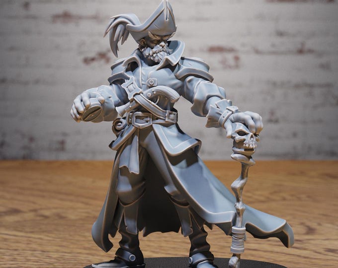 Pirate Crew Captain - 28/32mm Scale - Epic Miniatures - Deep Dive