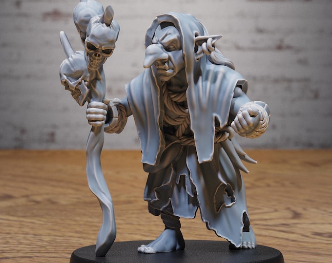Goblin Tribe Warlock - 28/32mm Scale - Epic Miniatures - Goblin Camp - Dungeons and Dragons - Pathfinder
