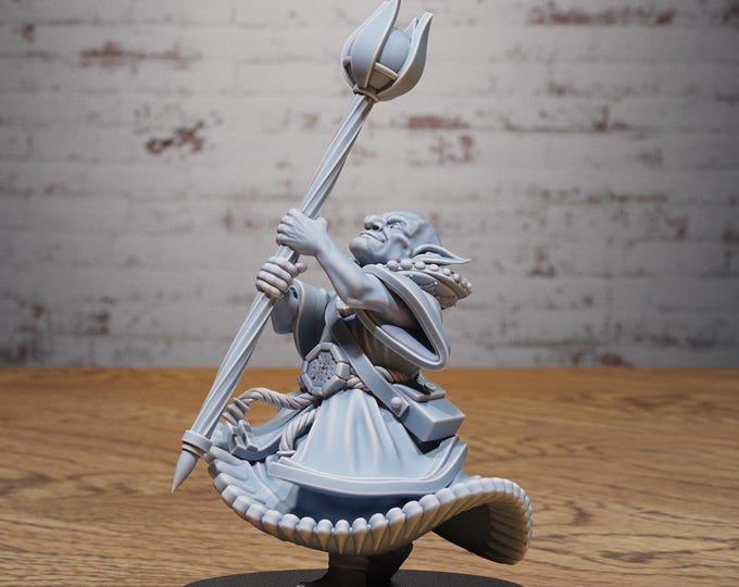 Goblin Tribe Wizard - 28/32mm Scale - Epic Miniatures - Goblin Camp - Dungeons and Dragons - Pathfinder