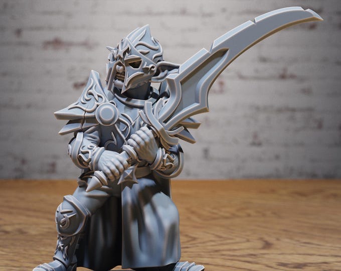 Goblin Tribe Paladin - 28/32mm Scale - Epic Miniatures - Goblin Camp - Dungeons and Dragons - Pathfinder