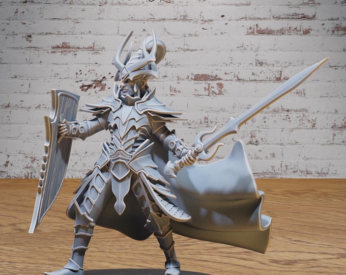 Dark Elf (Drow) Paladin - True 28mm Scale - Epic Miniatures - Vol. 2 033