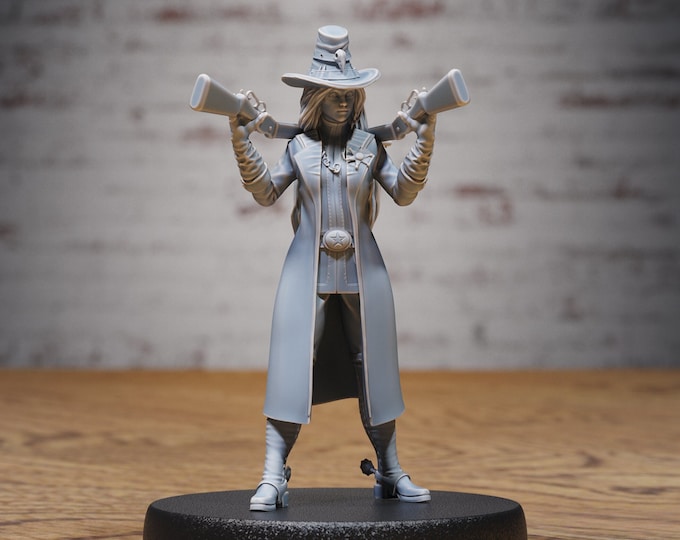 Wild West Sheriff (Female) - 28mm Scale - Epic Miniatures - Fantasy Wild West