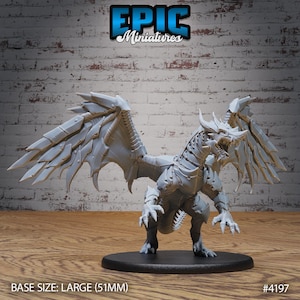 Armored Dragon - 28mm Scale - Epic Miniatures - Dwarf Mountain - Fits on a 50mm base