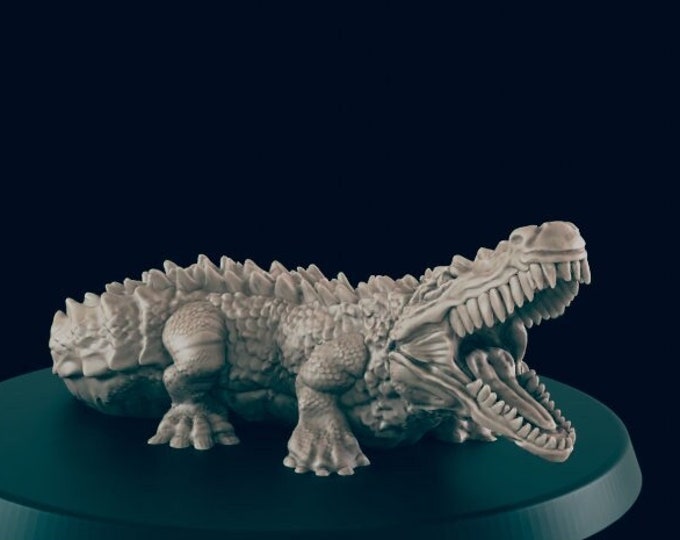 Crocodile - 28/32mm - EC3D - Beasts and Baddies - Great for beginning painters or kids!