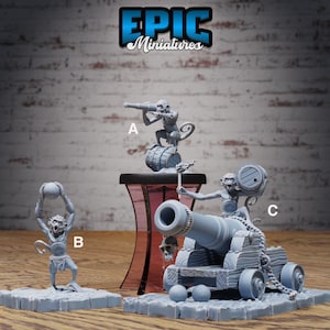Monkey Cannon Crew - 28mm Scale - Epic Miniatures