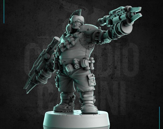 Cyber Psychopath - 28mm or 32mm - Claudio Casini Art  - Cyberpunk - Sci-fi 0295