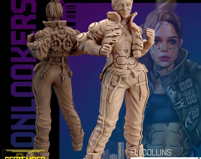 Eli Collins - 28/32mm - Unit9 - Sleepless City Onlookers - Cyberpunk/science Fiction/Cybernetics
