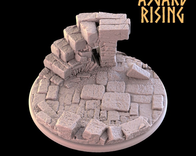 Ruins - 70mm Round Display Base - Asgard Rising