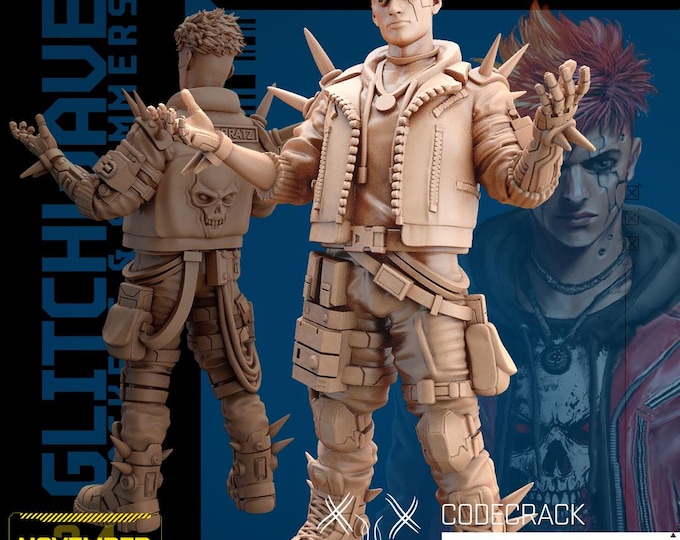 C0deCrack (2 poses available) - 28/32mm - Unit9 - Metal Slammers -  Cyberpunk/science Fiction/Futuristic/Cybernetics miniatures