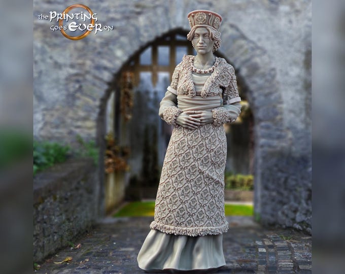 Noblewoman Villager - 28mm - The Printing Goes Ever On - Dungeons and Dragons - Pathfinder - Fantasy