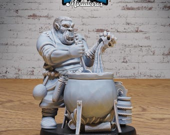 Gray Orc Alchemist - True 28/32mm Scale - Epic Miniatures - Savage Attack