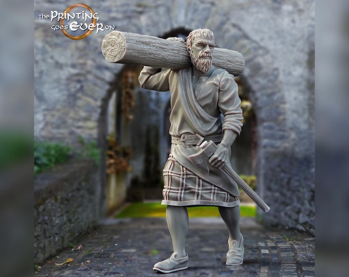 Villager Builder - 28mm - The Printing Goes Ever On - Dungeons and Dragons - Pathfinder - Fantasy
