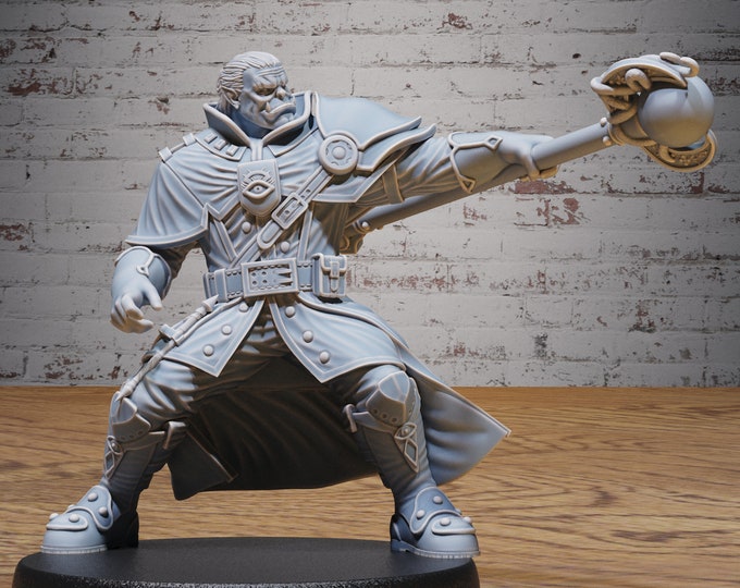 Orc Guild Mage - True 28mm Scale - Epic Miniatures - Demonic Guild