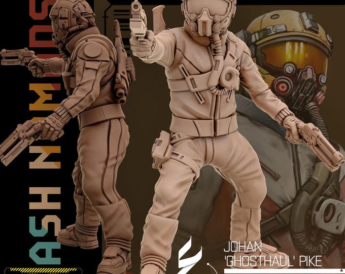 Ghosthaul (2 poses available) - 28/32mm - Unit9 - Cyberpunk/science Fiction/Futuristic/Cybernetics miniatures