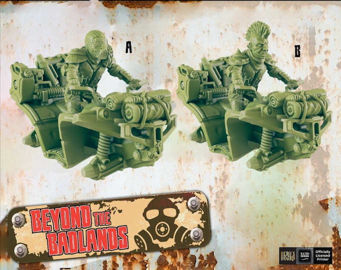 Wasteland Survival ATV Riders - Post-Apocalyptic - 32mm - EC3D Designs - Beyond The Badlands