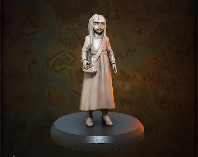 Villager young girl Hilda - 28/32/35mm - Great Grimoire - Dungeons and Dragons - Pathfinder - Great Folks