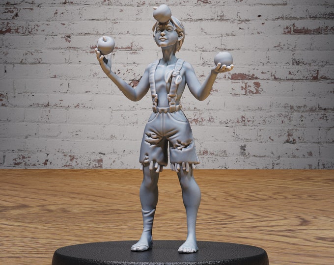Boy With Apples - 28mm Scale - Epic Miniatures - Festival Village