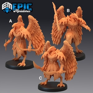 Birdfolk Eagles - 28mm Scale - Miniatures - These guys are larger than a standard human at this scale