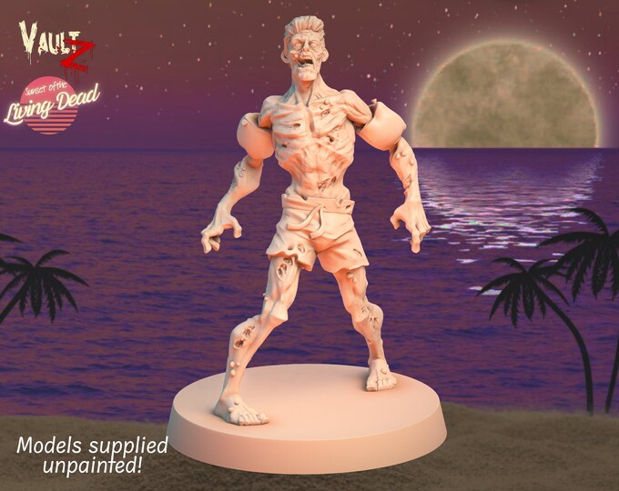 Zombie with Floaties - 32mm - VaultZ - For games like Zombicide, This Is Not A Test, County Road Z