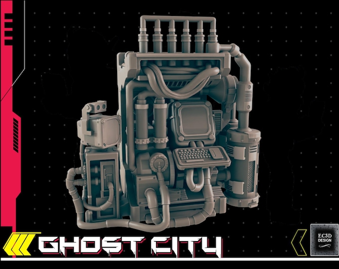 Computer Terminal C - Cyberpunk/Sci-Fi  - 28 or 32mm - Ghost City