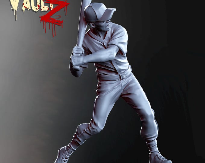 Joe Baseball Survivor - 32mm - VaultZ - For games like Zombicide, This Is Not A Test, County Road Z