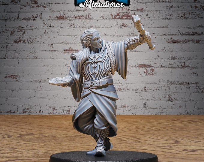 Elven Artist - Villager - 28mm Scale - Epic Miniatures - Elven Storm