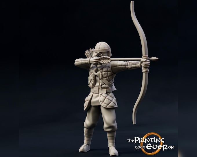 Rider Mercia - Archer - The Watcher - 28mm - The Printing Goes Ever On - Realm Of The Horse Earls- Dungeons and Dragons - Pathfinder