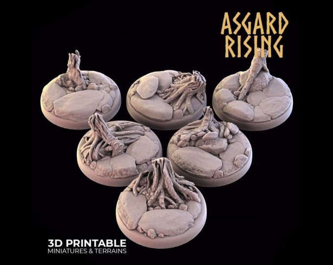 Roadside Bases - 25mm - Set of 8 - Asgard Rising