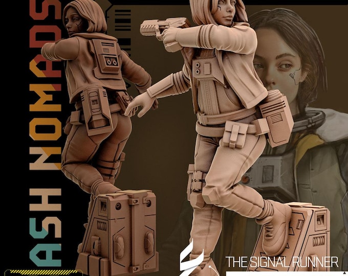 Signal Runner (3 poses available) - 28/32mm - Unit9 - Cyberpunk/science Fiction/Futuristic/Cybernetics miniatures