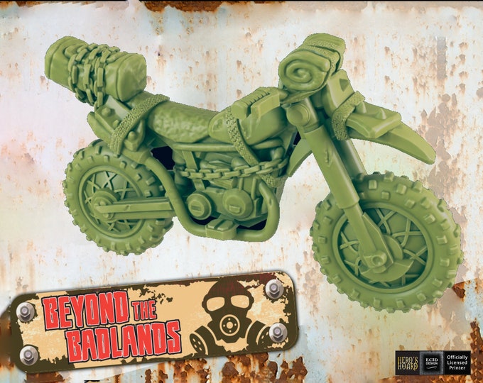 Wasteland Dirt Bike - Post-Apocalyptic - 28 or 32mm - EC3D Designs - Beyond The Badlands