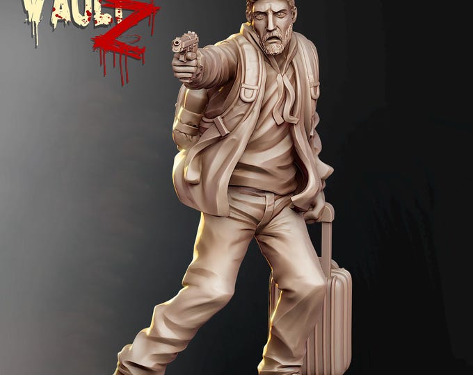 Survivor Ethan with Suit Case - Sarah and Emily - VaultZ -  Dead Terminal - For games like Zombicide, This Is Not A Test, County Road Z