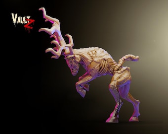 Zombie Deer - 28mm or 32mm - VaultZ - For games like Zombicide, This Is Not A Test, County Road Z