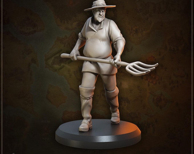 Villager farmer Roderick - 28/32/35mm - Great Grimoire - Dungeons and Dragons - Pathfinder - Great Folks