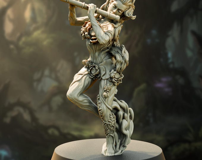 Naiad Bard - Tirta - 28/32mm - The Printing Goes Ever On - Dungeons and Dragons - Pathfinder - Fantasy